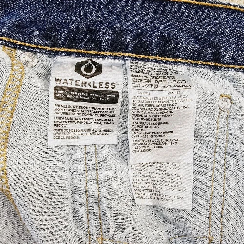 Levis 550 Jeans Mens 54x30 Relaxed Fit High Rise Big and Tall Classic Blue Denim